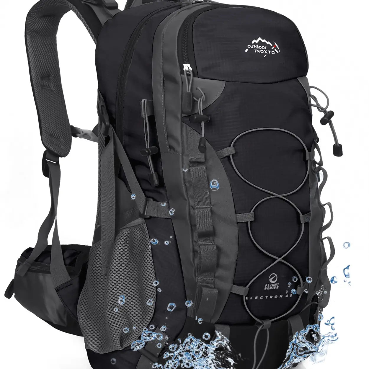 INOXTO Lightweight Hiking Backpack, 35L/40L Hiking Daypack with Waterproof Rain Cover for Travel Camping Outdoor Men and Women.
