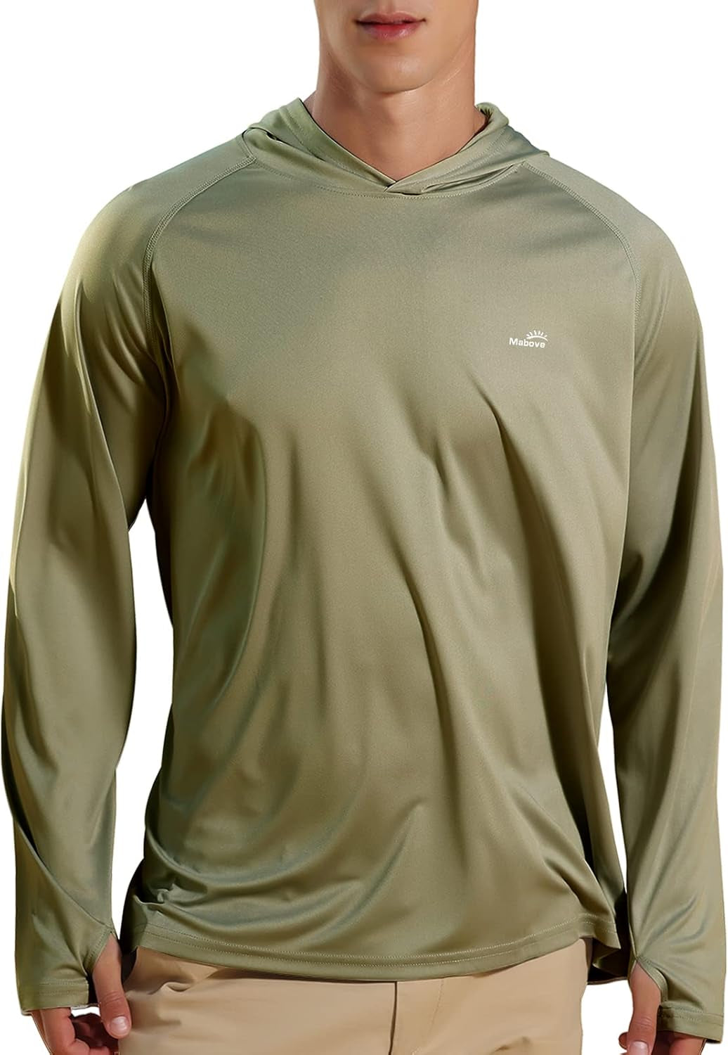 Men'S UPF 50+ Long Sleeve Sun Shirts UV Protection Hoodie Rash Guard Hiking Fishing Swim T Shirt