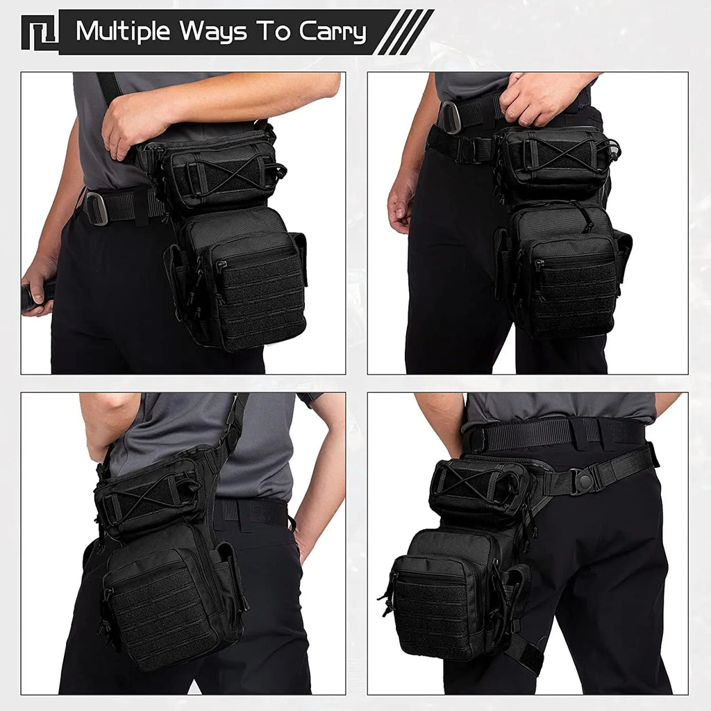 Drop Leg Bag for Men Women Military Tactical Thigh Pack Pouch Multifunctional Tactical Package Outdoor Hiking Thigh Bag