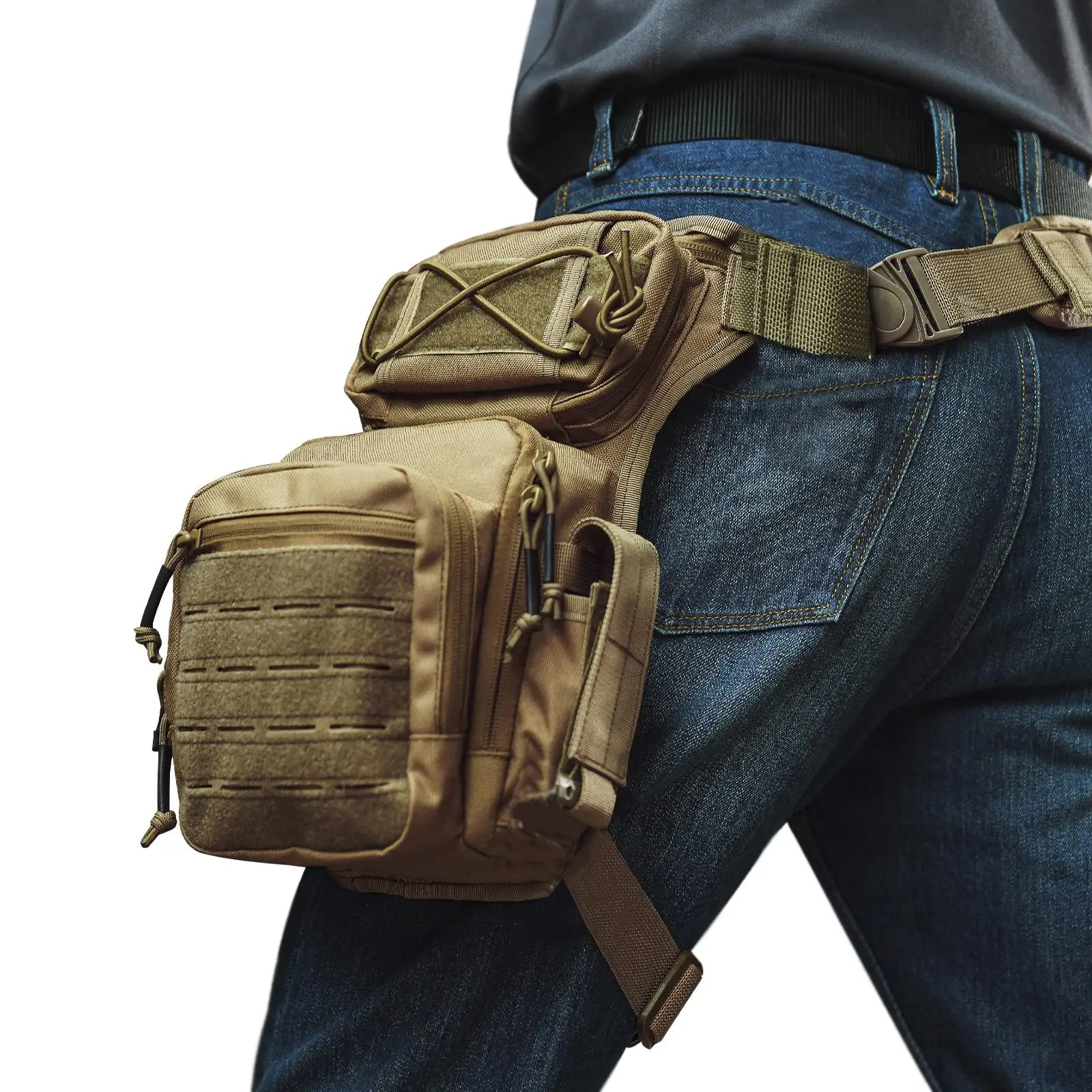 Drop Leg Bag for Men Women Military Tactical Thigh Pack Pouch Multifunctional Tactical Package Outdoor Hiking Thigh Bag