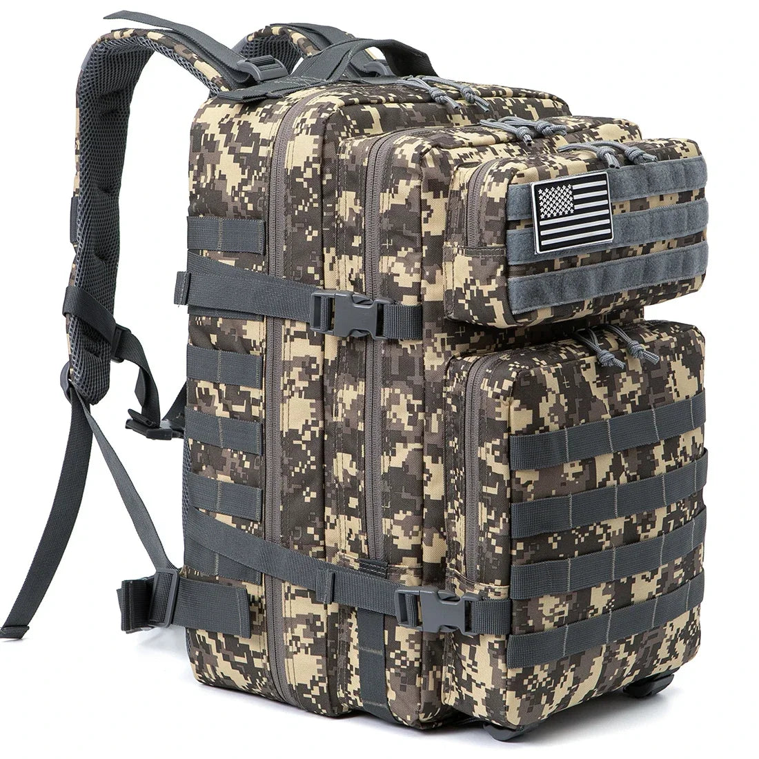45L Tactical Backpack Molle for Survival Assault Pack CCW 3 Day Survival Bag Hiking Treeking Rucksack Heavy Duty Backpack