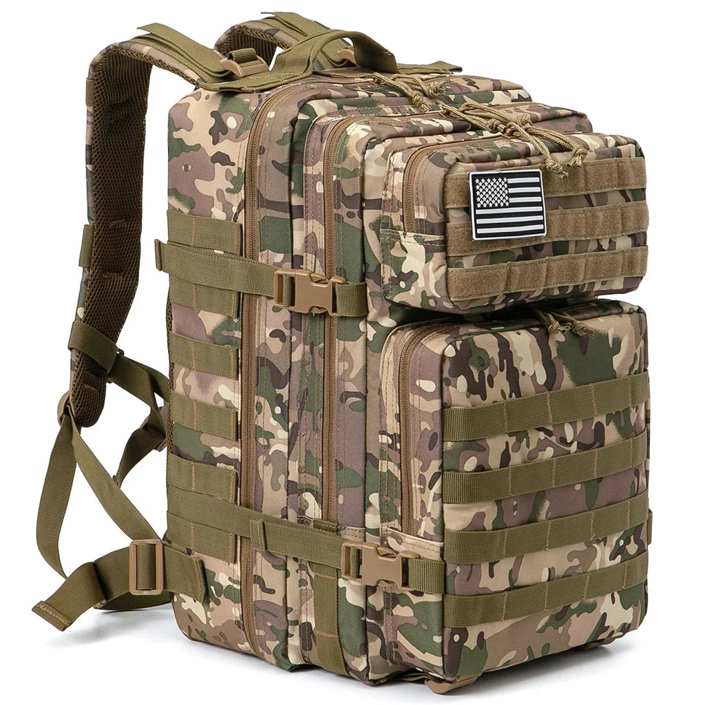45L Tactical Backpack Molle for Survival Assault Pack CCW 3 Day Survival Bag Hiking Treeking Rucksack Heavy Duty Backpack