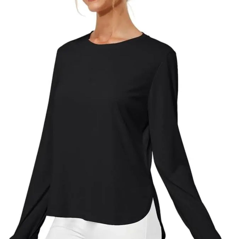 Women'S Long Sleeve Shirts UPF 50+ Rashguard Sun Protection Running Hiking Quick Dry Lightweight T Shirt Basic Longsleeves Athlete Activewear