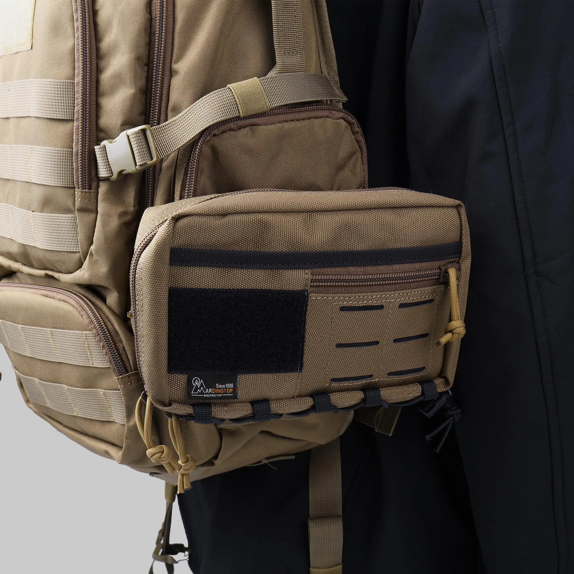 MARDINGTOP Tactical Utility Pouch for Emergency Supplies and Outdoor Survival Gear, EDC Tool Pouch Bag with Tactical Design and Camping Storage Drawstring Pockets, Suitable for Molle Webbing System Design for Outdoor Adventure Fishing Durable Gear