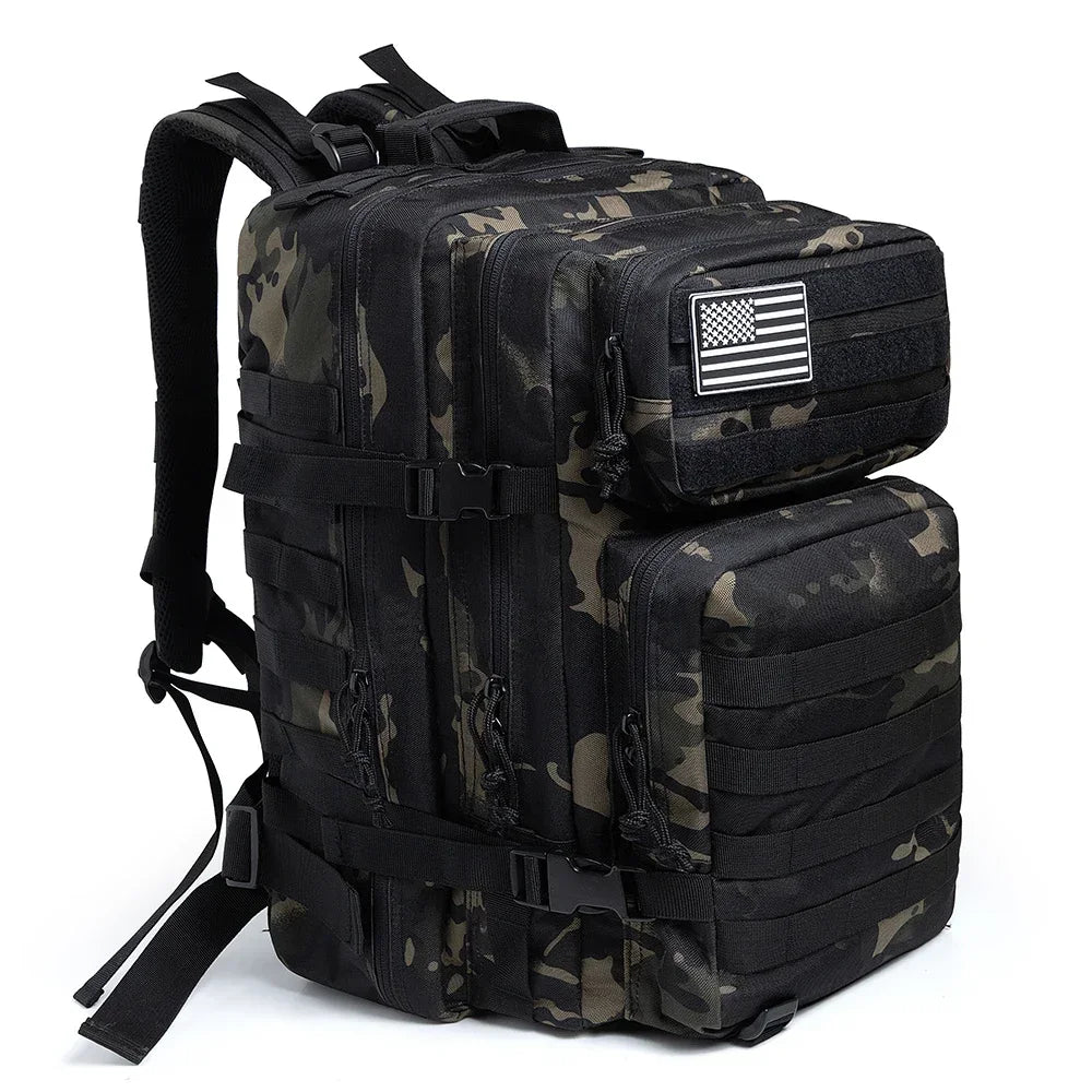 45L Tactical Backpack Molle for Survival Assault Pack CCW 3 Day Survival Bag Hiking Treeking Rucksack Heavy Duty Backpack