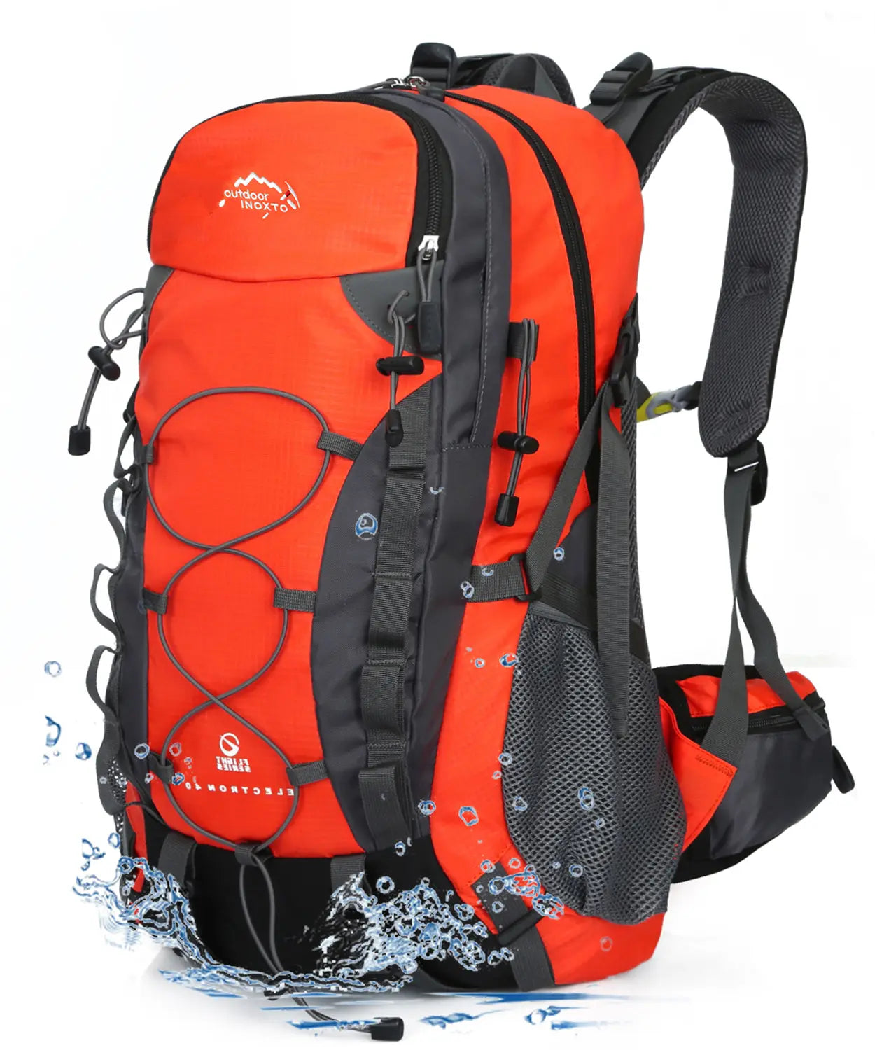 INOXTO Lightweight Hiking Backpack, 35L/40L Hiking Daypack with Waterproof Rain Cover for Travel Camping Outdoor Men and Women.