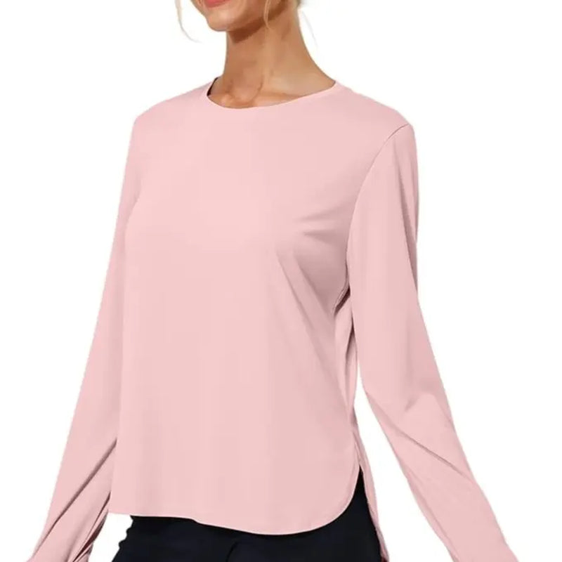 Women'S Long Sleeve Shirts UPF 50+ Rashguard Sun Protection Running Hiking Quick Dry Lightweight T Shirt Basic Longsleeves Athlete Activewear