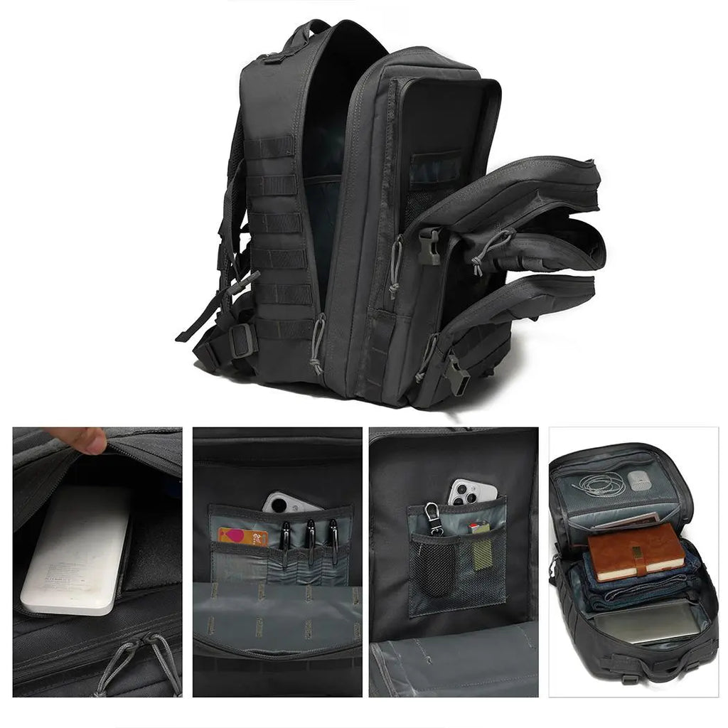 45L Military Tactical Backpack, Molle Army Assault Pack, 3 Day Bug Out Bag, Hiking Trekking Rucksack, Outdoor Travel Backpack