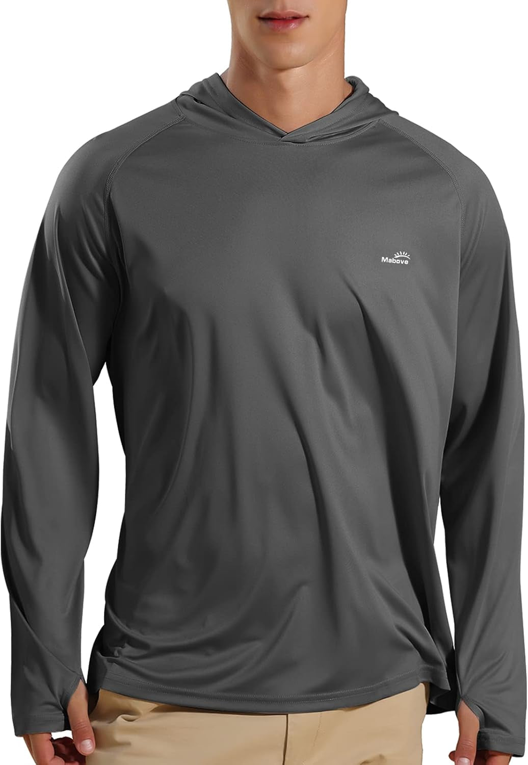 Men'S UPF 50+ Long Sleeve Sun Shirts UV Protection Hoodie Rash Guard Hiking Fishing Swim T Shirt