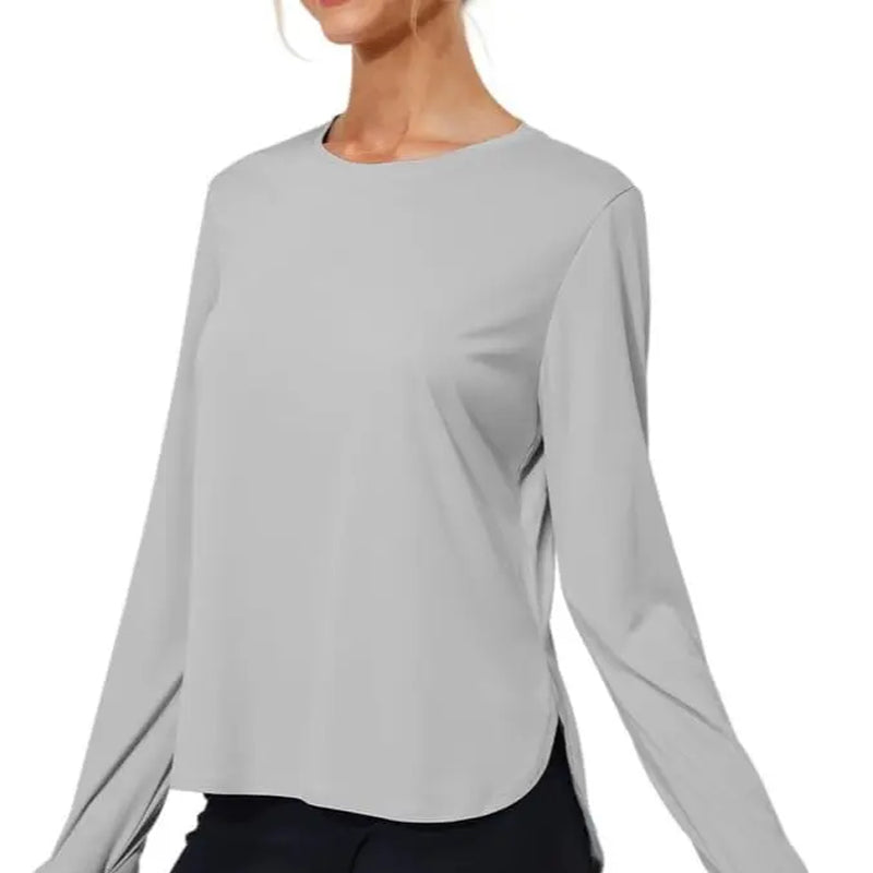 Women'S Long Sleeve Shirts UPF 50+ Rashguard Sun Protection Running Hiking Quick Dry Lightweight T Shirt Basic Longsleeves Athlete Activewear