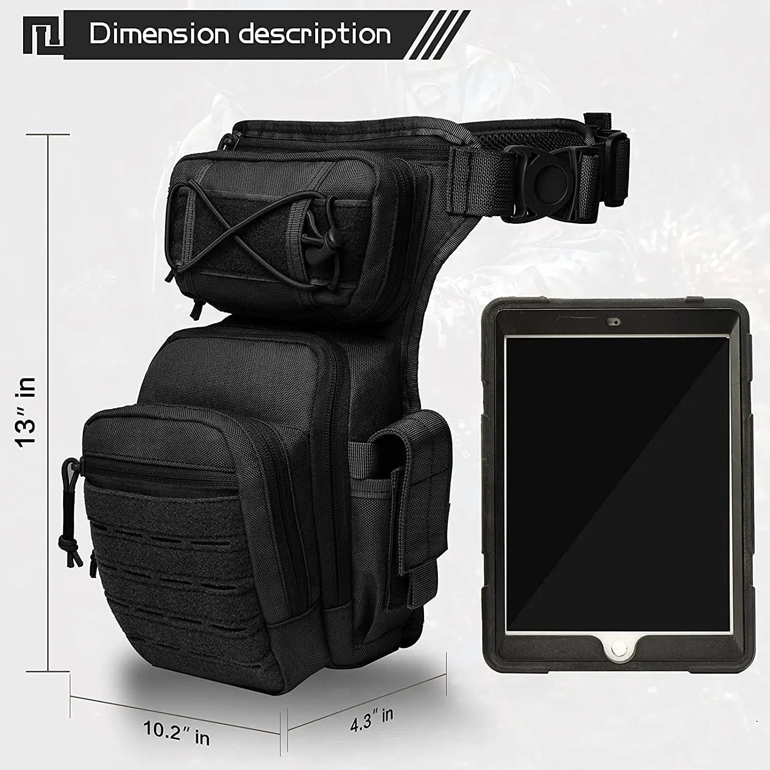 Drop Leg Bag for Men Women Military Tactical Thigh Pack Pouch Multifunctional Tactical Package Outdoor Hiking Thigh Bag