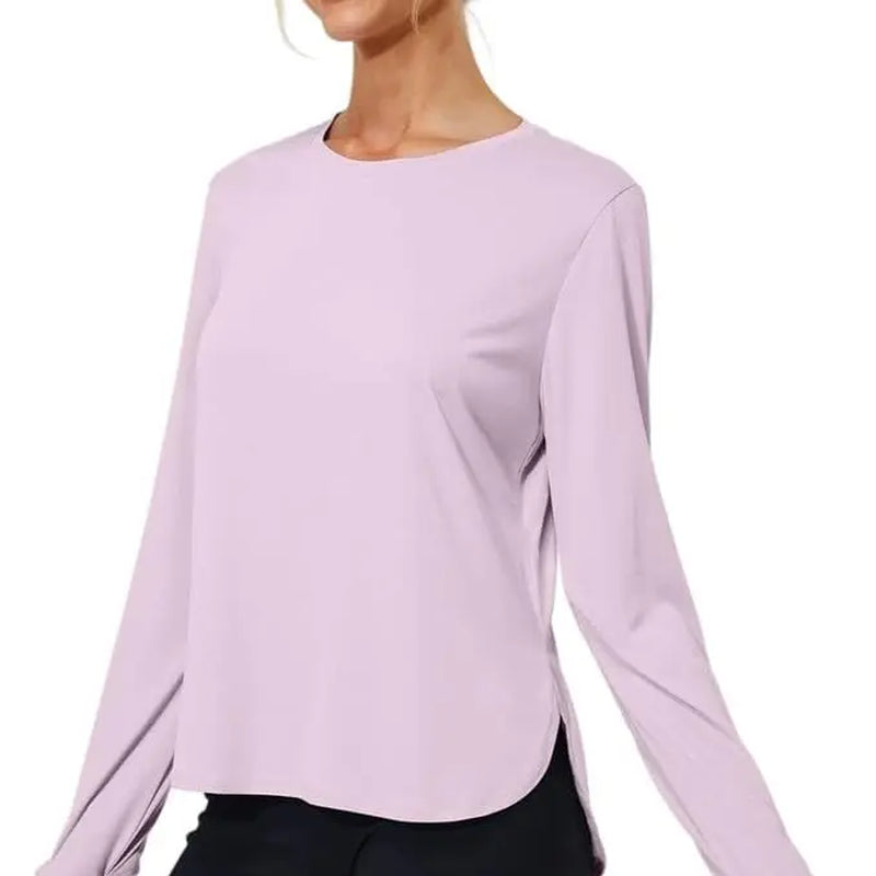 Women'S Long Sleeve Shirts UPF 50+ Rashguard Sun Protection Running Hiking Quick Dry Lightweight T Shirt Basic Longsleeves Athlete Activewear