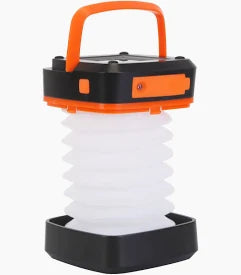 Mini Folding Solar Camping Lantern & Flashlight (USB Rechargeable, Collapsible, LED Light, Waterproof)