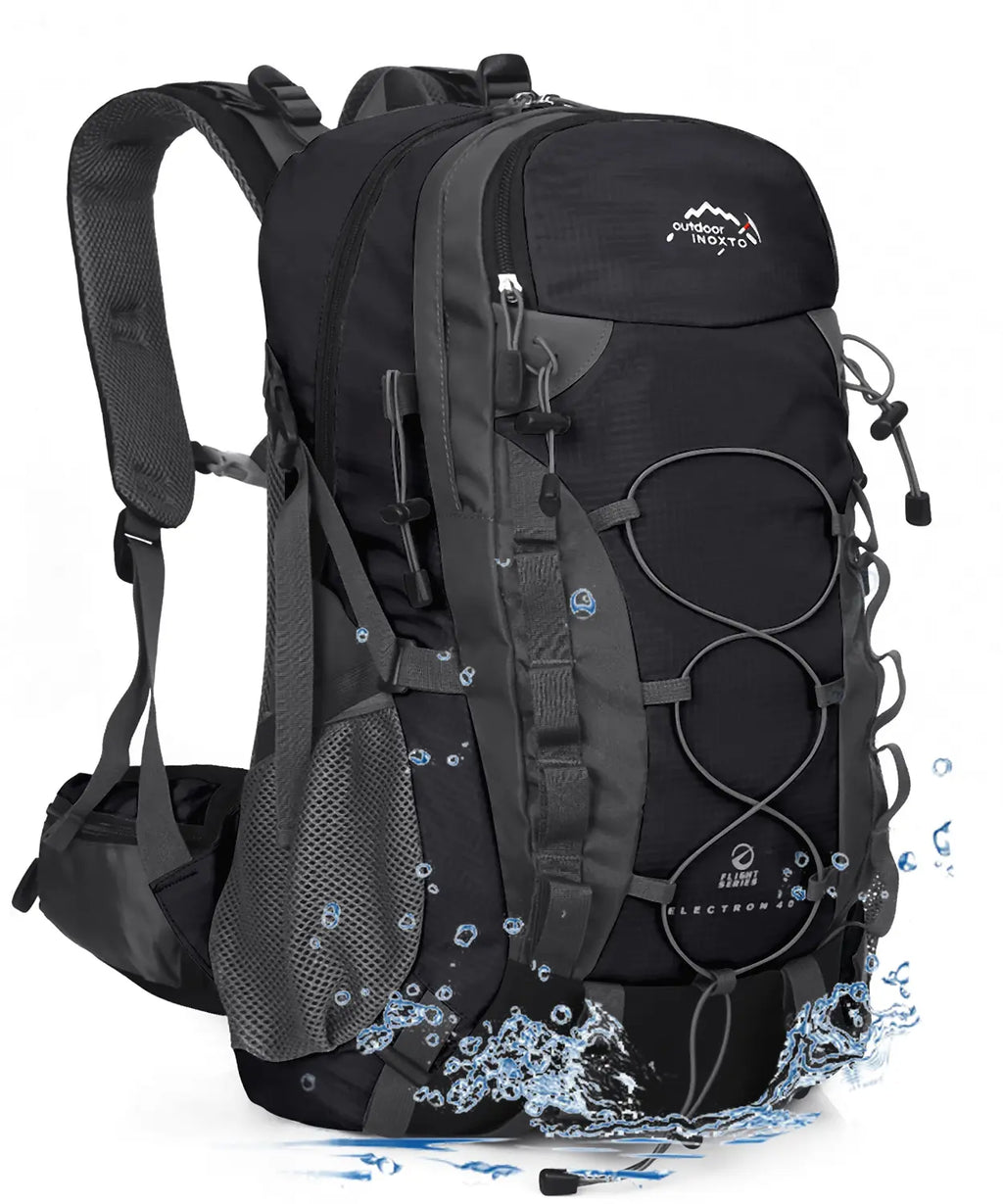 INOXTO Lightweight Hiking Backpack, 35L/40L Hiking Daypack with Waterproof Rain Cover for Travel Camping Outdoor Men and Women.
