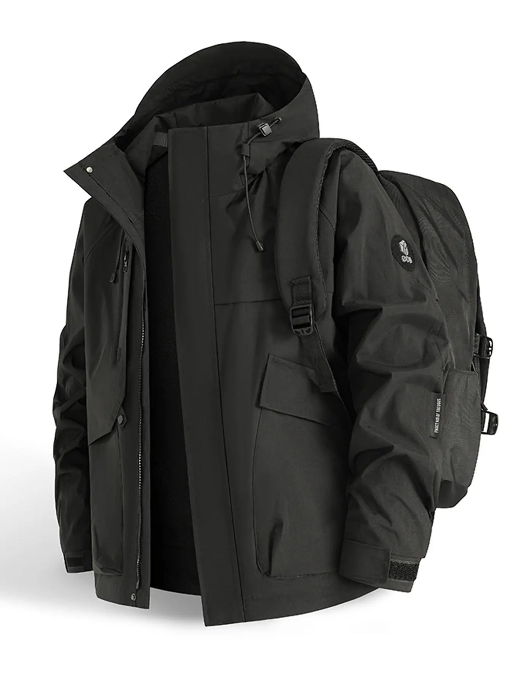 New Outdoor Hooded Couples' Mountain Climbing Jacket, Spring & Autumn Windproof Waterproof Breathable Stylish Plain Jacket, Outdoor Zipper Jacket