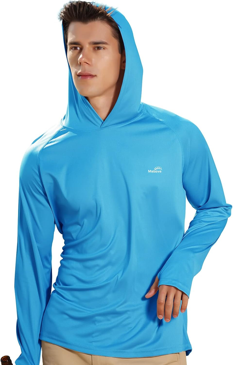 Men'S UPF 50+ Long Sleeve Sun Shirts UV Protection Hoodie Rash Guard Hiking Fishing Swim T Shirt