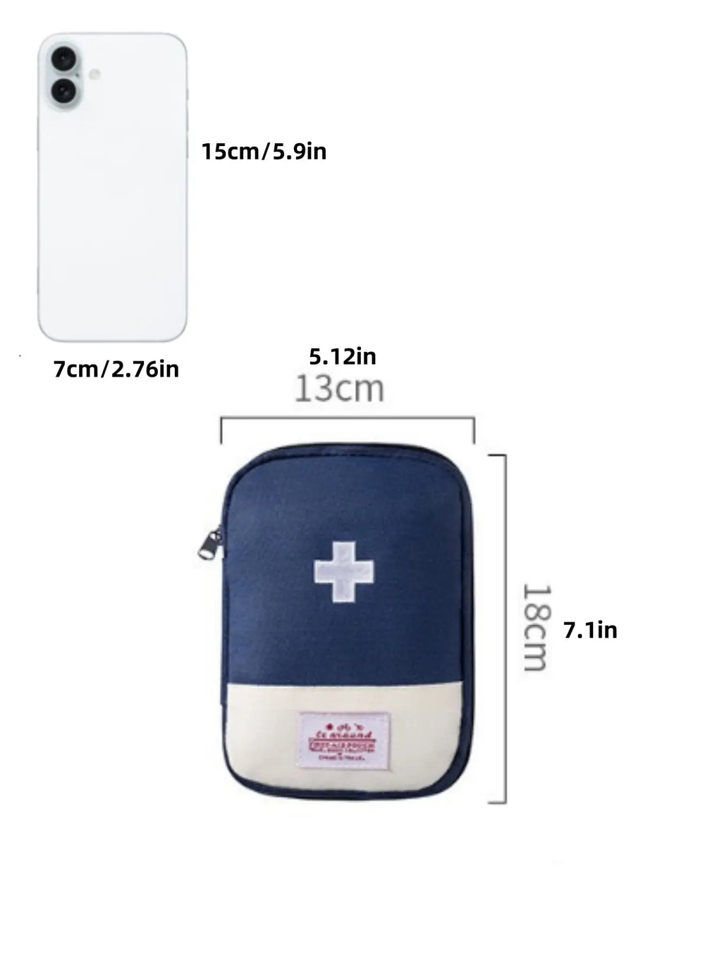 Multifunctional Travel First Aid Bag, Portable Medicine Bag for Storing Bandages & Cotton Swabs, Ideal for Outdoor Activities
