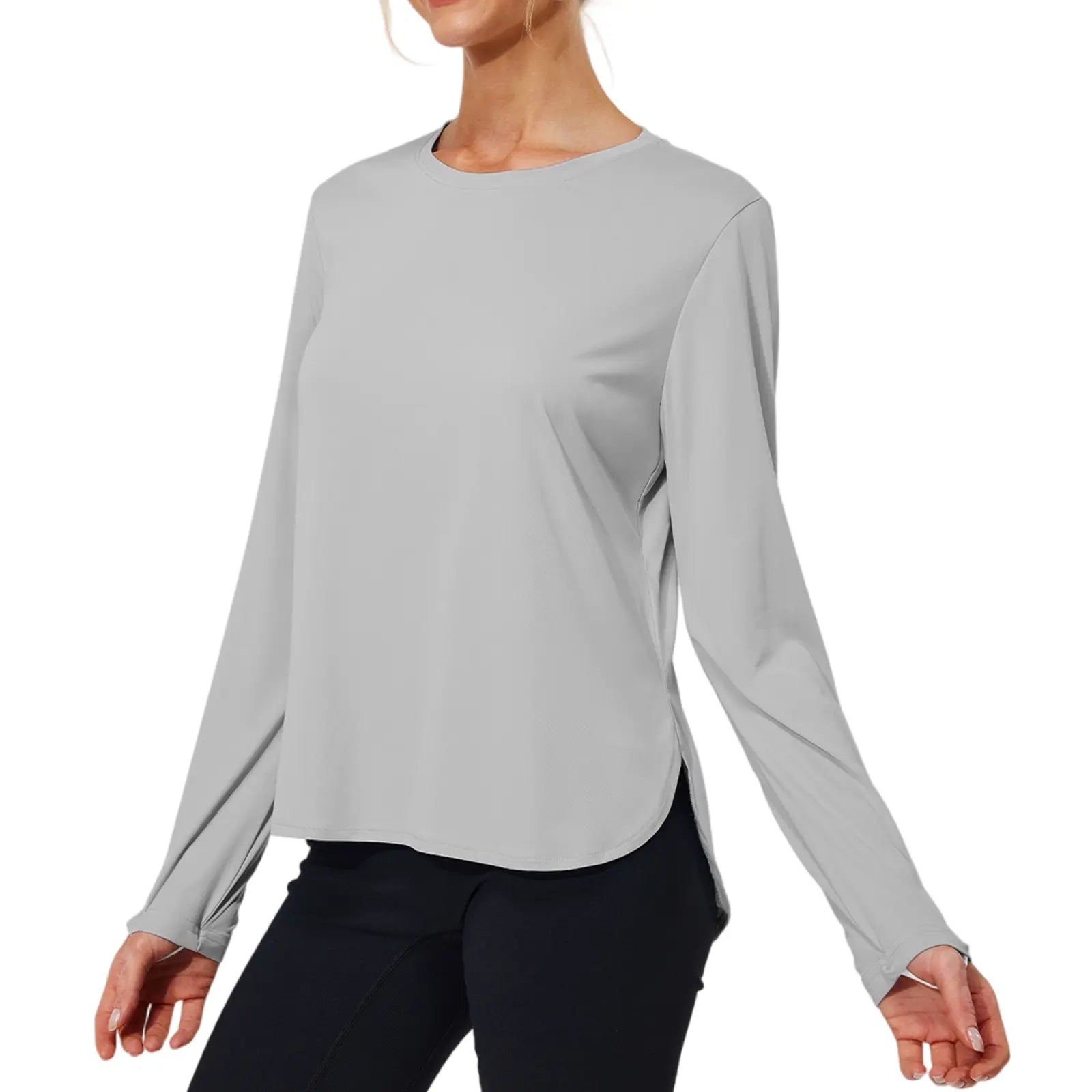 Women'S Long Sleeve Shirts UPF 50+ Rashguard Sun Protection Running Hiking Quick Dry Lightweight T Shirt Basic Longsleeves Athlete Activewear