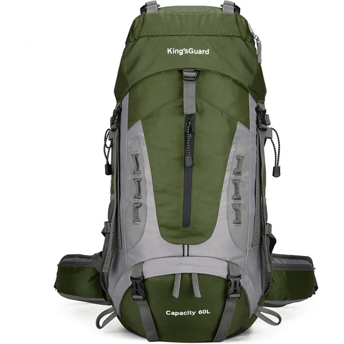 60L Hiking Camping Backpack with Rain Cover, Waterproof Large Capacity Outdoor Sport Travel Daypack Climbing Touring