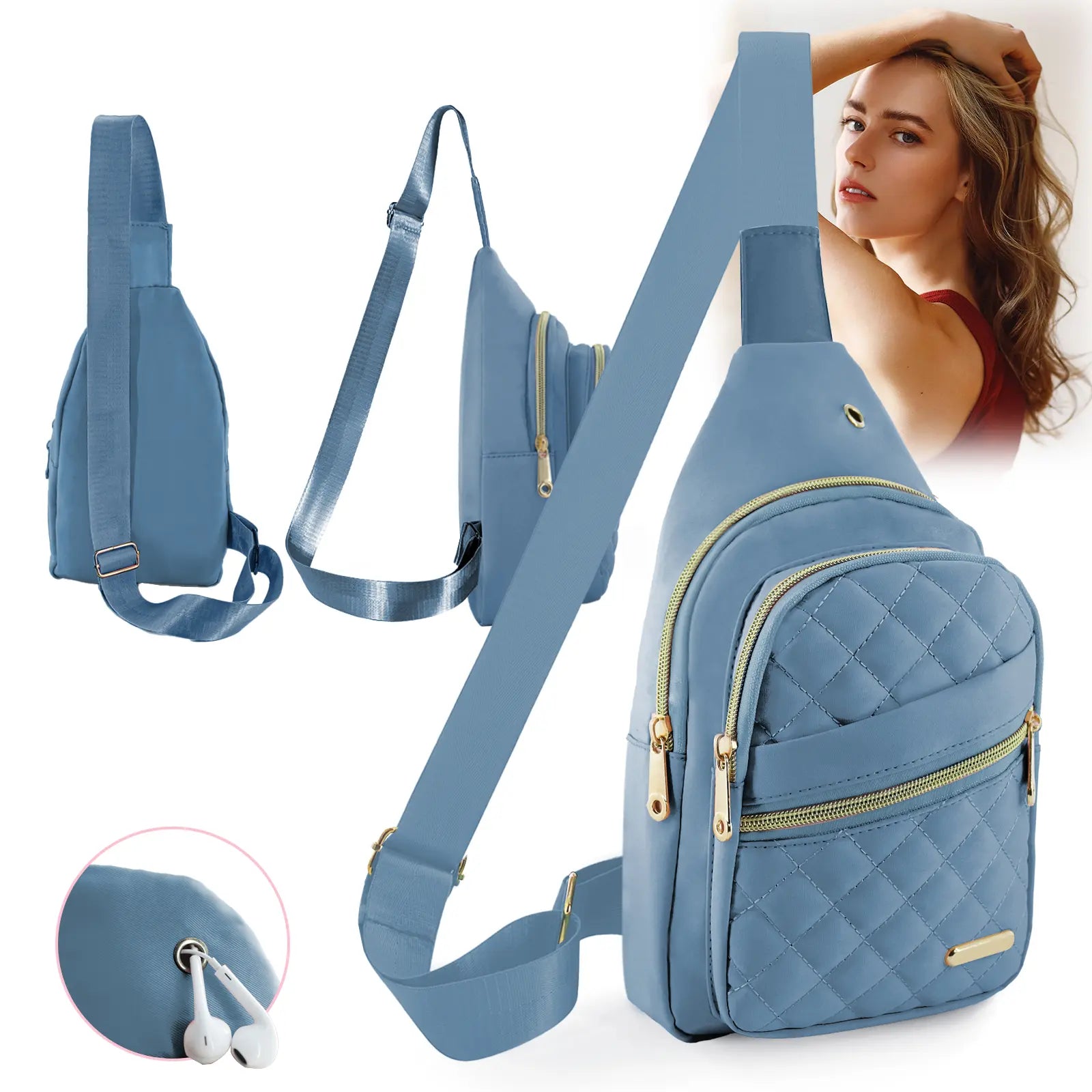 Small Sling Bakpack Crossbody Bags for Women Chest Bag Cross Body Bag Fanny Pack for Outdoors Hiking Traveling,Crossbody Small Sling Backpack Sling Bag for Women Men