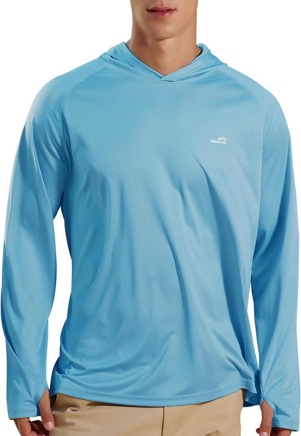 Men'S UPF 50+ Long Sleeve Sun Shirts UV Protection Hoodie Rash Guard Hiking Fishing Swim T Shirt