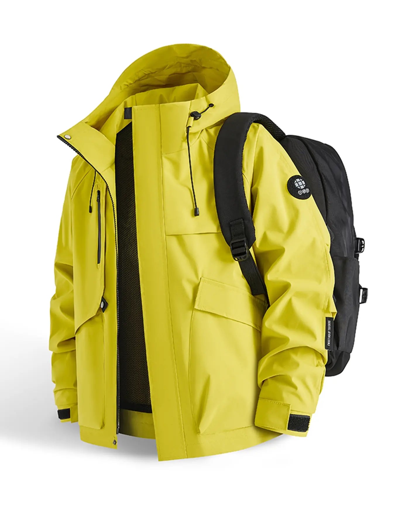 New Outdoor Hooded Couples' Mountain Climbing Jacket, Spring & Autumn Windproof Waterproof Breathable Stylish Plain Jacket, Outdoor Zipper Jacket